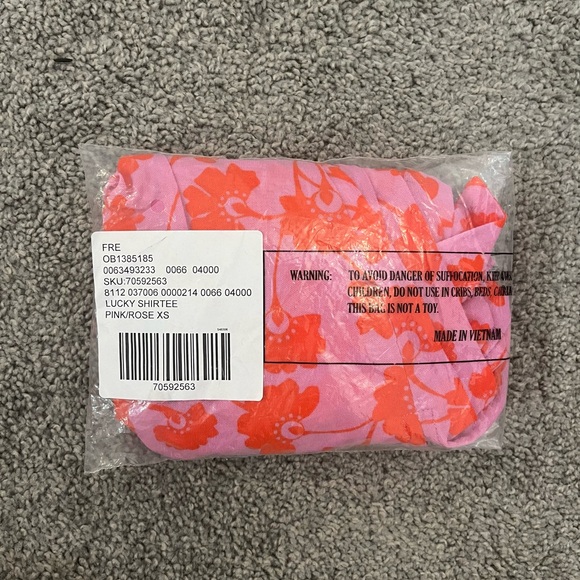 Free People Floral Button-Up Pink and Orange Top - Picture 4 of 5